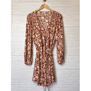 Billabong Dress Womens Size Medium Spring Cottagecore Romance Floral Mini Wrap